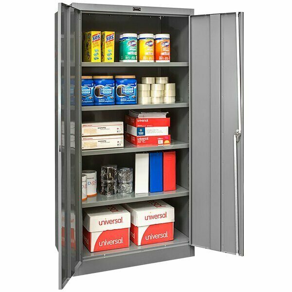 Hallowell 48'' x 18'' x 72'' Gray Storage Cabinet with Solid Doors - Unassembled 425S18HG 434425S18HG